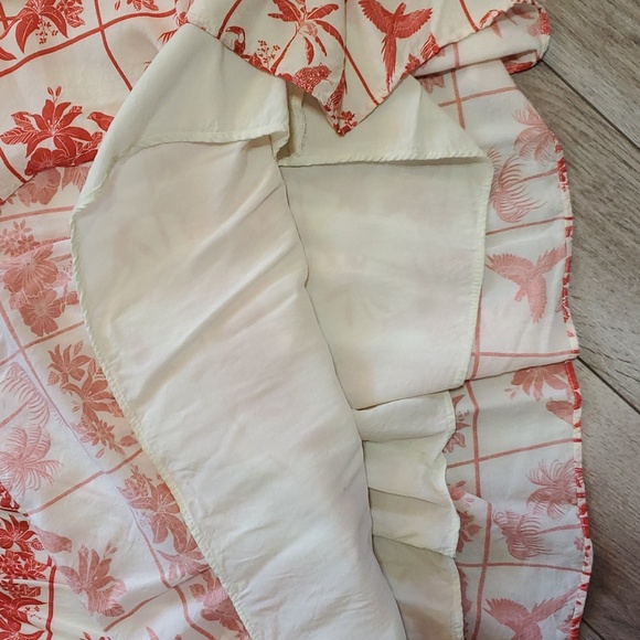 Farm Rio Floral Maxi Dress Odessa Tiered Bow Dress Size L - Picture 6 of 15